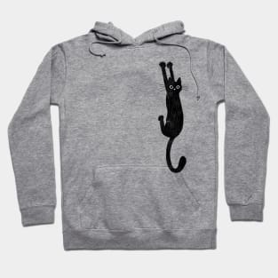 Black Cat Holding Vintage Hoodie